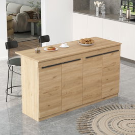 Hanah Home Mesa de cocina OR1-S en Roble